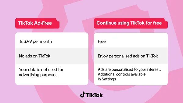TikTok在英国推出无广告订阅服务