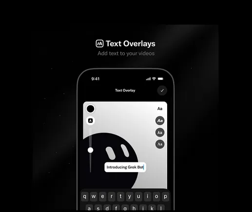 X 在 iOS 上为视频上传引入文字叠加功能