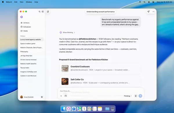 Meta AI 推出 Mac 版应用,拓展桌面端 AI 助手入口