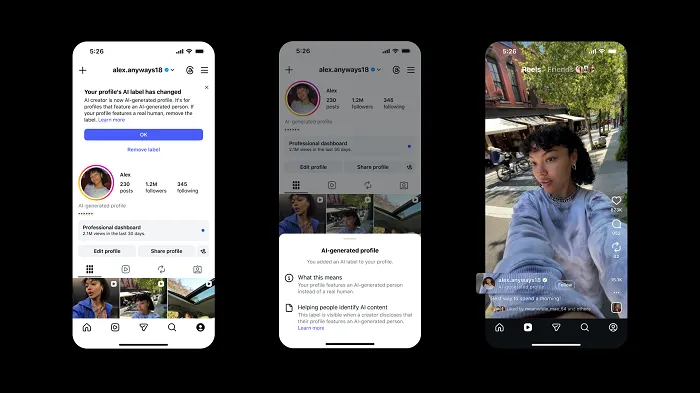 Instagram 更新 AI 账户标签，强化人工智能内容披露