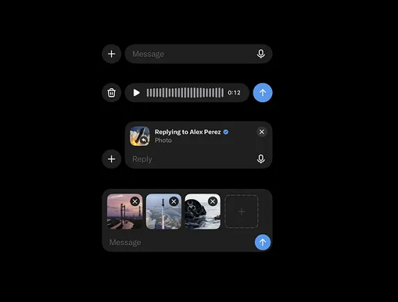 X Chat 更新 DM 编辑器：界面优化与附件草稿功能上线
