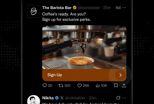 X 重新上线 Twitter 时代的线索广告功能
